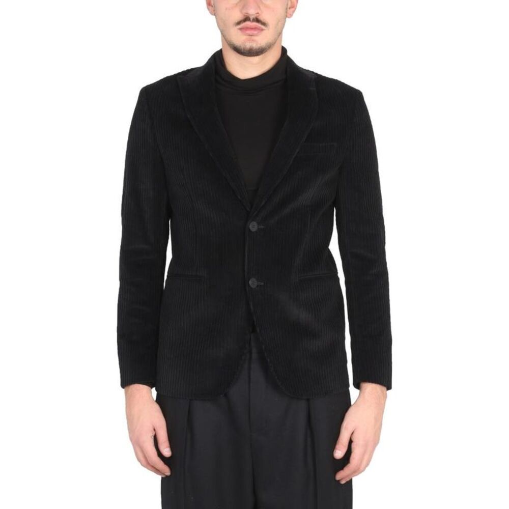 TONELLO Men's Corduroy Blazer Men BLACK Outerwear